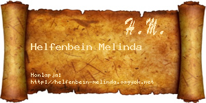 Helfenbein Melinda névjegykártya